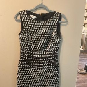 Oscar de la Renta navy tweed dress size 2